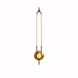 Modern Gold Ellipse Ring Marble LED Wall Sconce Tall Luxury Interior Accent Light
