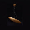 Modern Gold Foil Gong Pendant Lamp Minimalist LED Circular Hanging Light