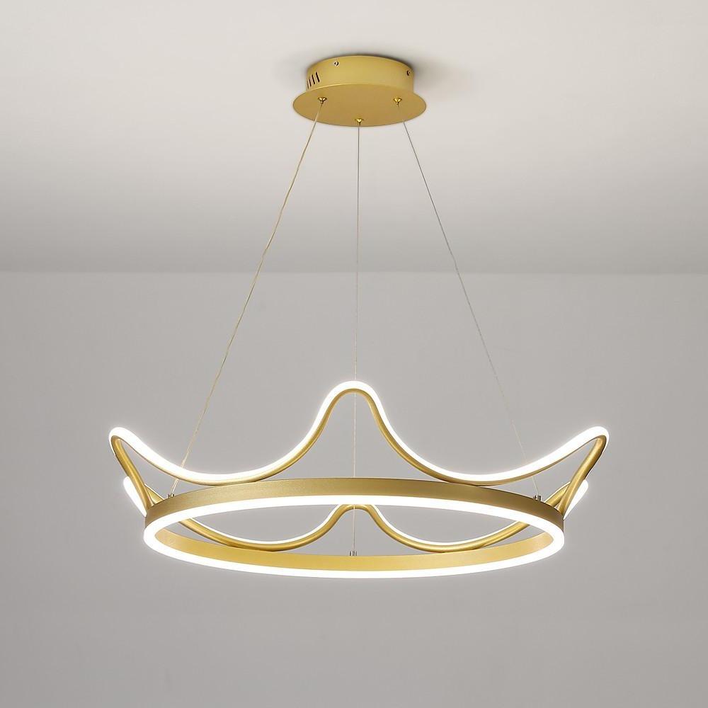 Modern Gold Geometric LED Pendant Light Nordic Hanging Island Chandelier for Dining Room Living Room