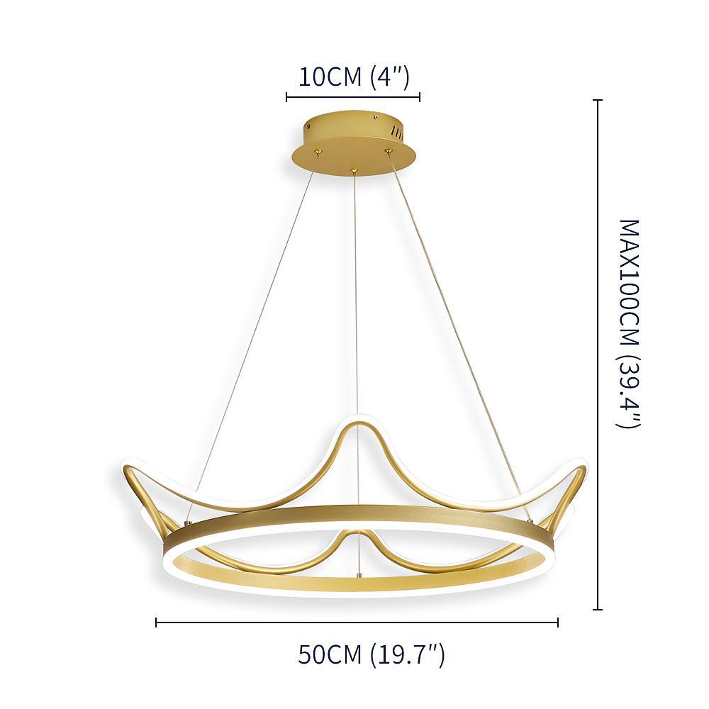 Modern Gold Geometric LED Pendant Light Nordic Hanging Island Chandelier for Dining Room Living Room