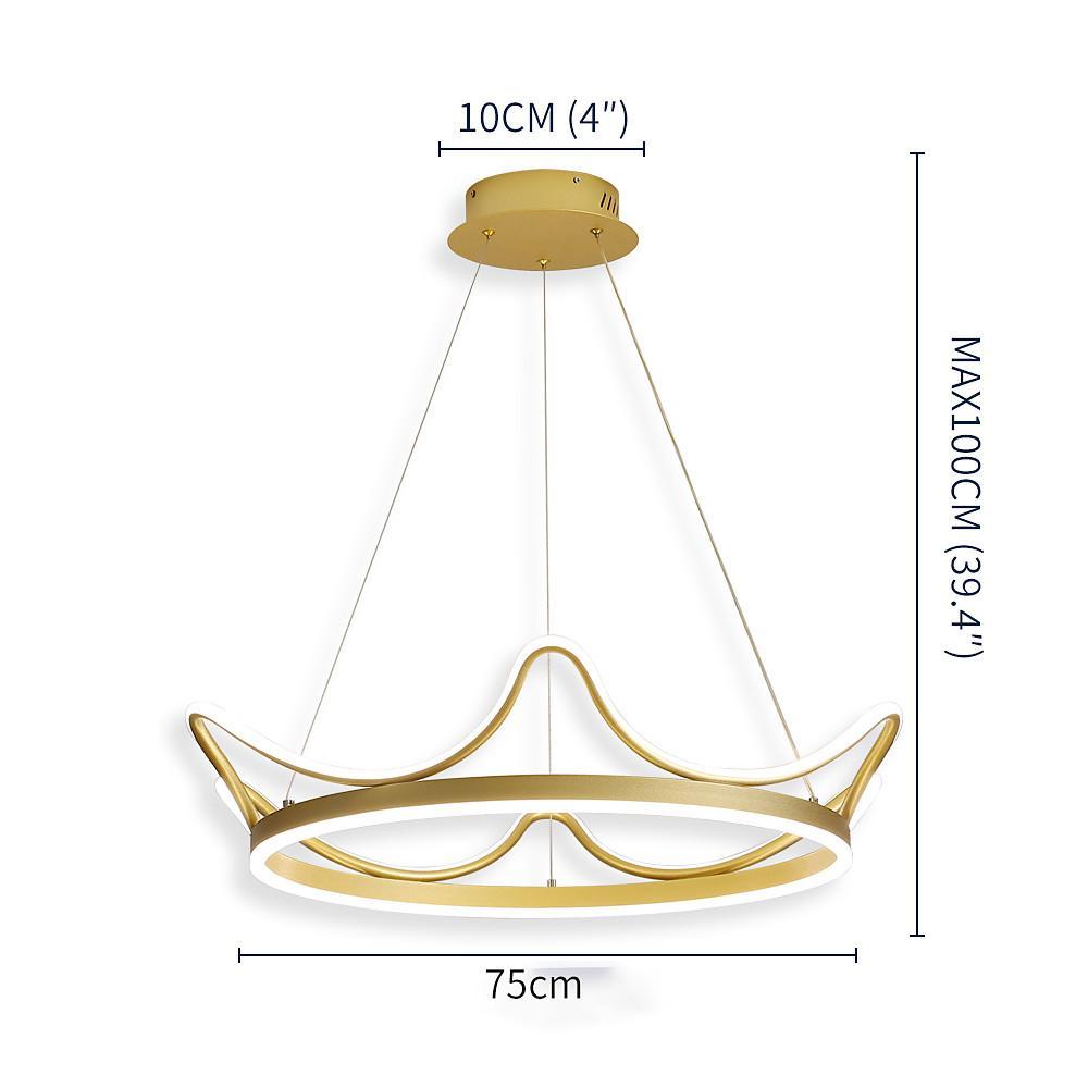 Modern Gold Geometric LED Pendant Light Nordic Hanging Island Chandelier for Dining Room Living Room