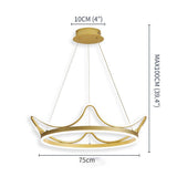 Modern Gold Geometric LED Pendant Light Nordic Hanging Island Chandelier for Dining Room Living Room