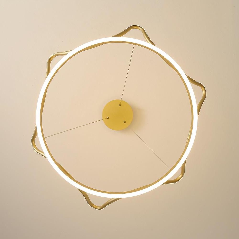 Modern Gold Geometric LED Pendant Light Nordic Hanging Island Chandelier for Dining Room Living Room