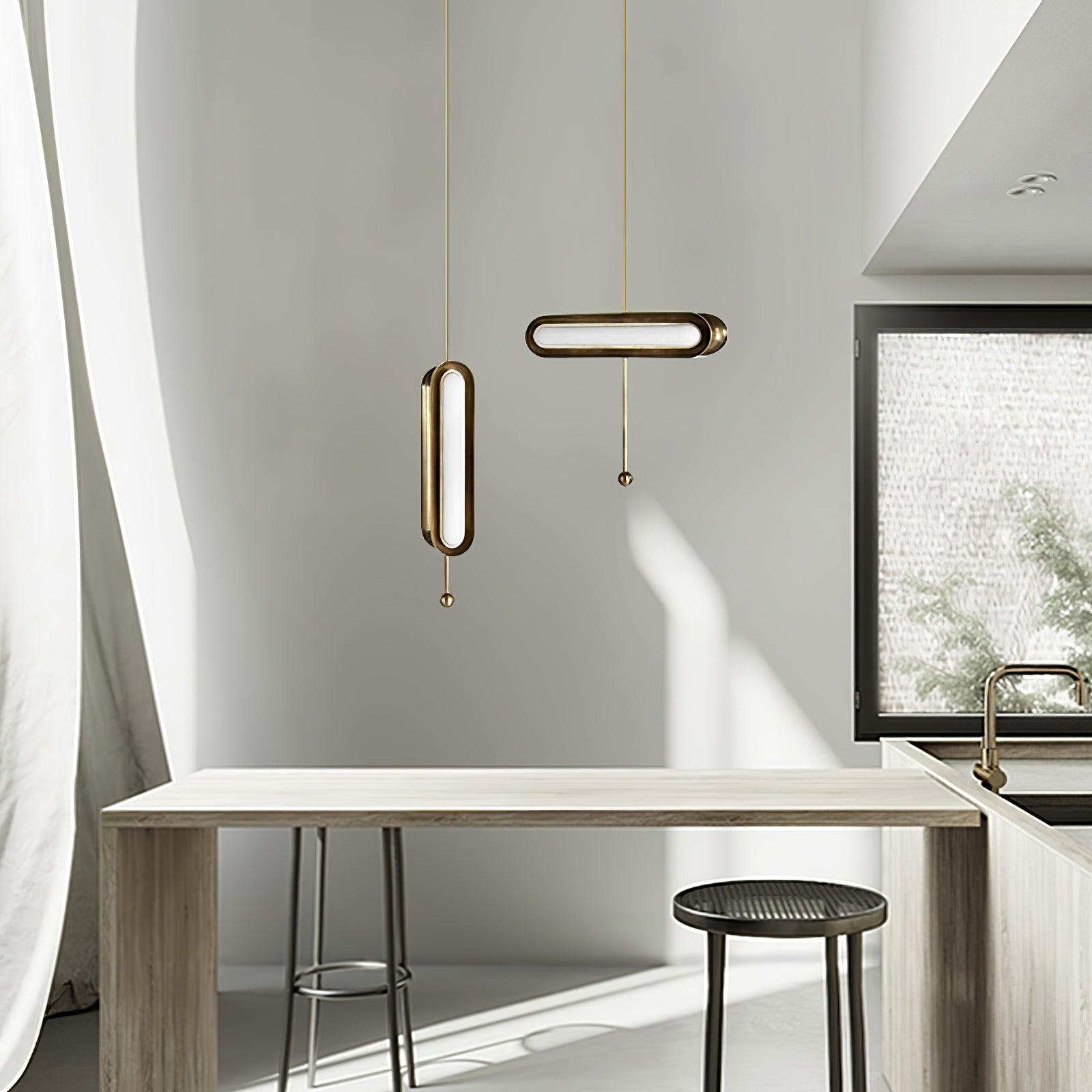 Modern Gold Glass Capsule LED Chandelier Pendant Light for Luxury Interiors