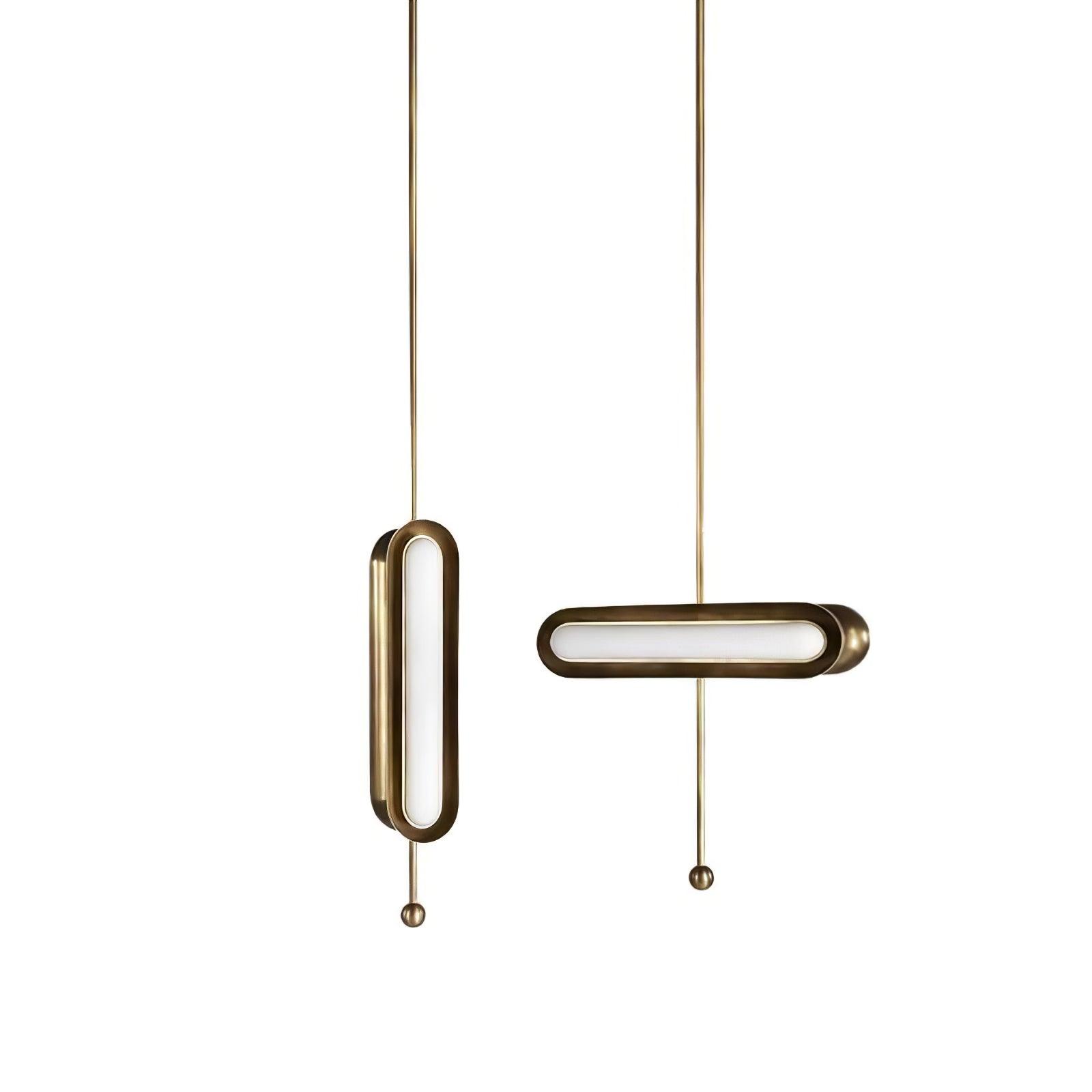 Modern Gold Glass Capsule LED Chandelier Pendant Light for Luxury Interiors