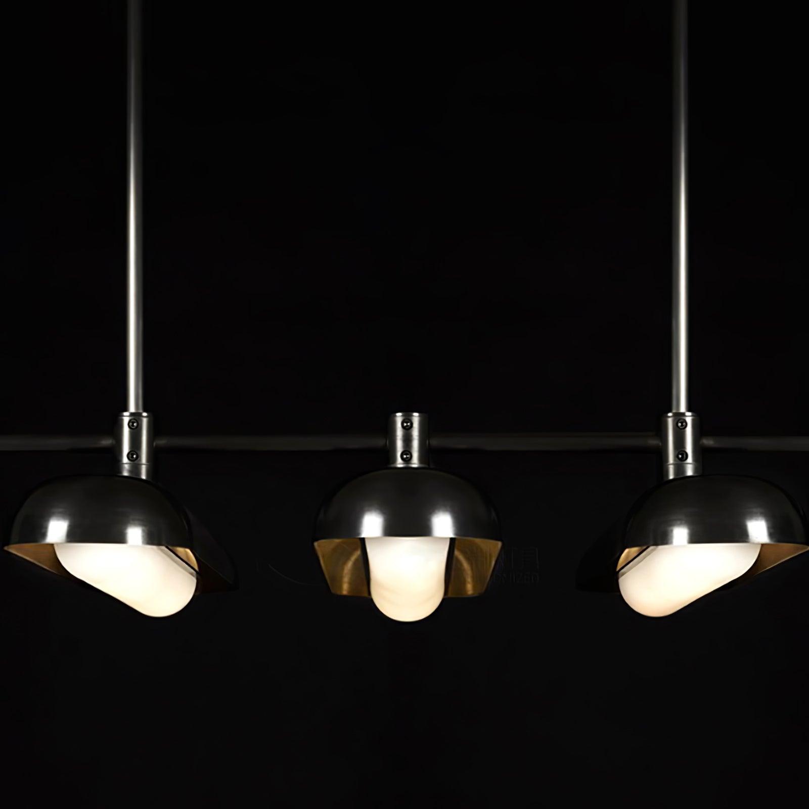Modern Gold Glass Capsule LED Chandelier Pendant Light for Luxury Interiors