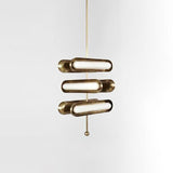 Modern Gold Glass Capsule LED Chandelier Pendant Light for Luxury Interiors