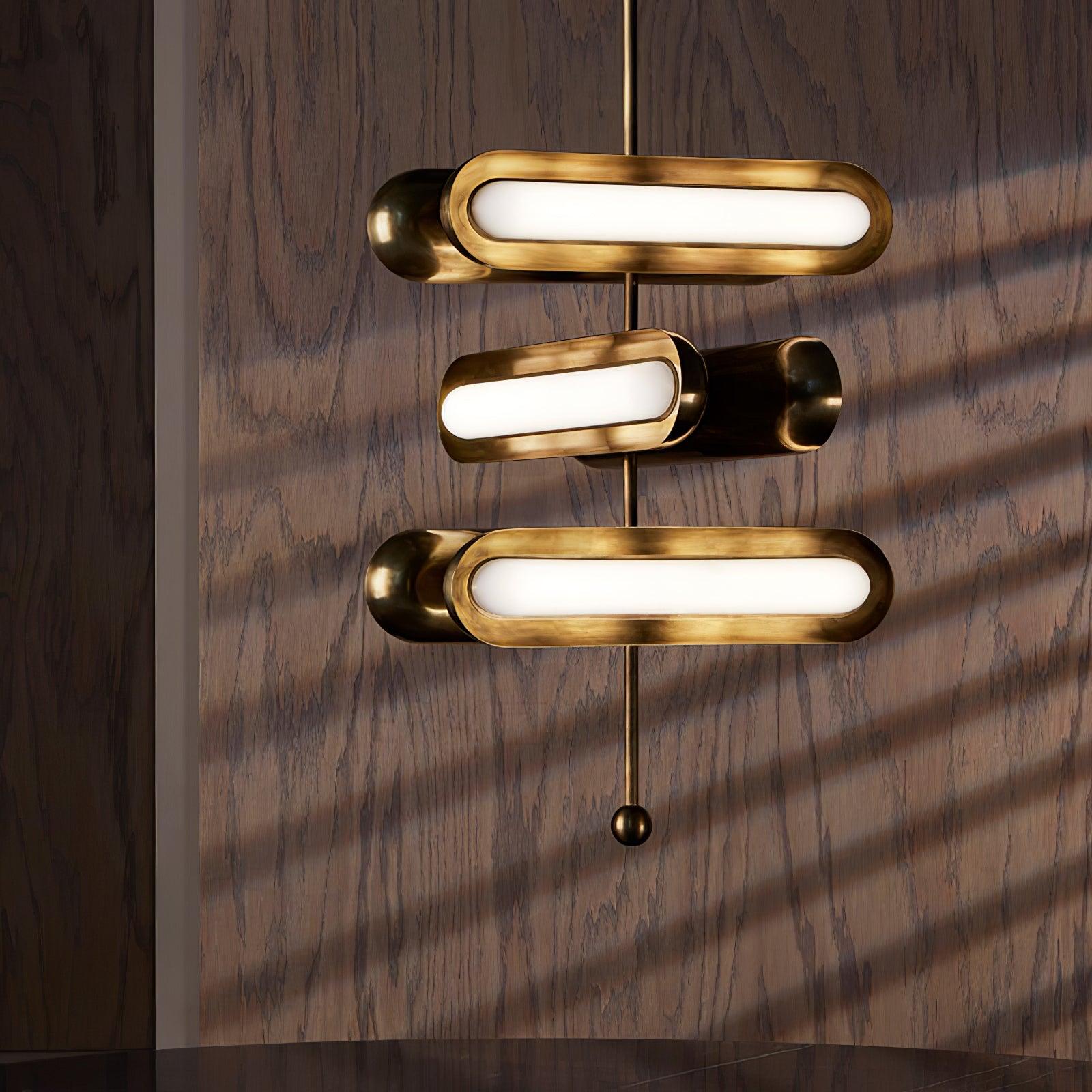Modern Gold Glass Capsule LED Chandelier Pendant Light for Luxury Interiors