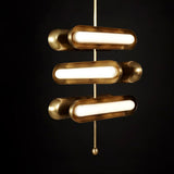 Modern Gold Glass Capsule LED Chandelier Pendant Light for Luxury Interiors