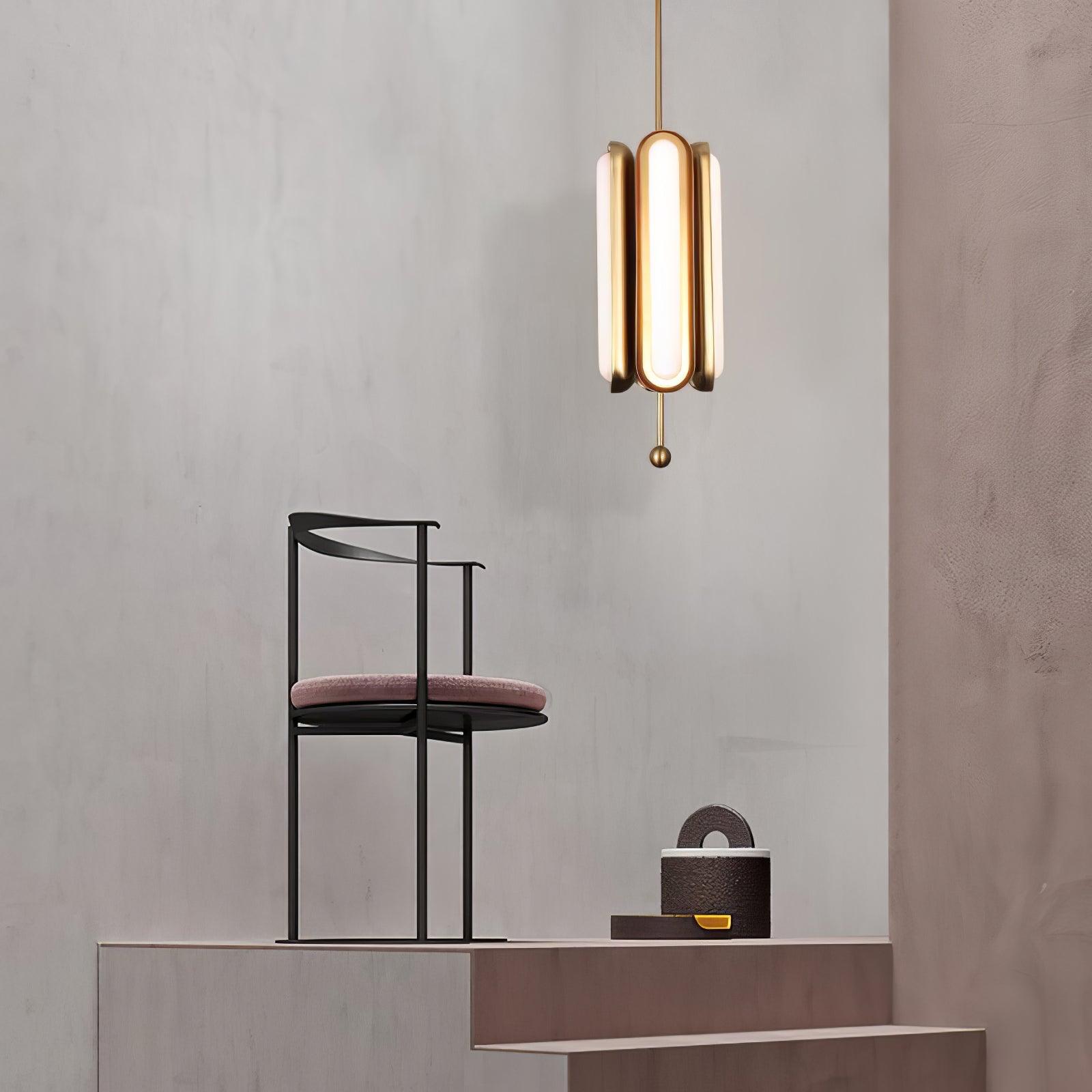 Modern Gold Glass Capsule LED Chandelier Pendant Light for Luxury Interiors
