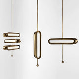 Modern Gold Glass Capsule LED Chandelier Pendant Light for Luxury Interiors