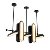 Modern Gold Glass Capsule LED Chandelier Pendant Light for Luxury Interiors