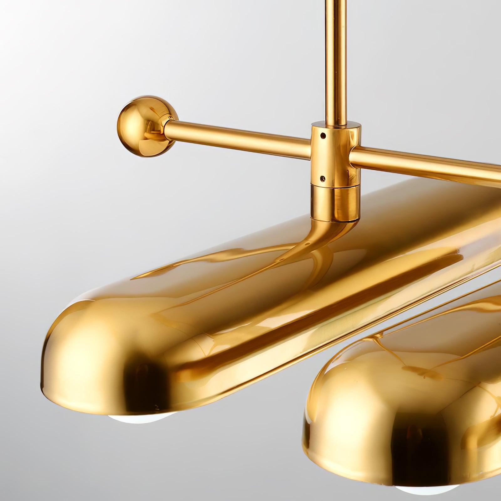 Modern Gold Glass Capsule LED Chandelier Pendant Light for Luxury Interiors