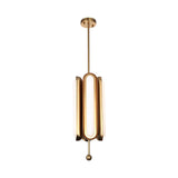 Modern Gold Glass Capsule LED Chandelier Pendant Light for Luxury Interiors