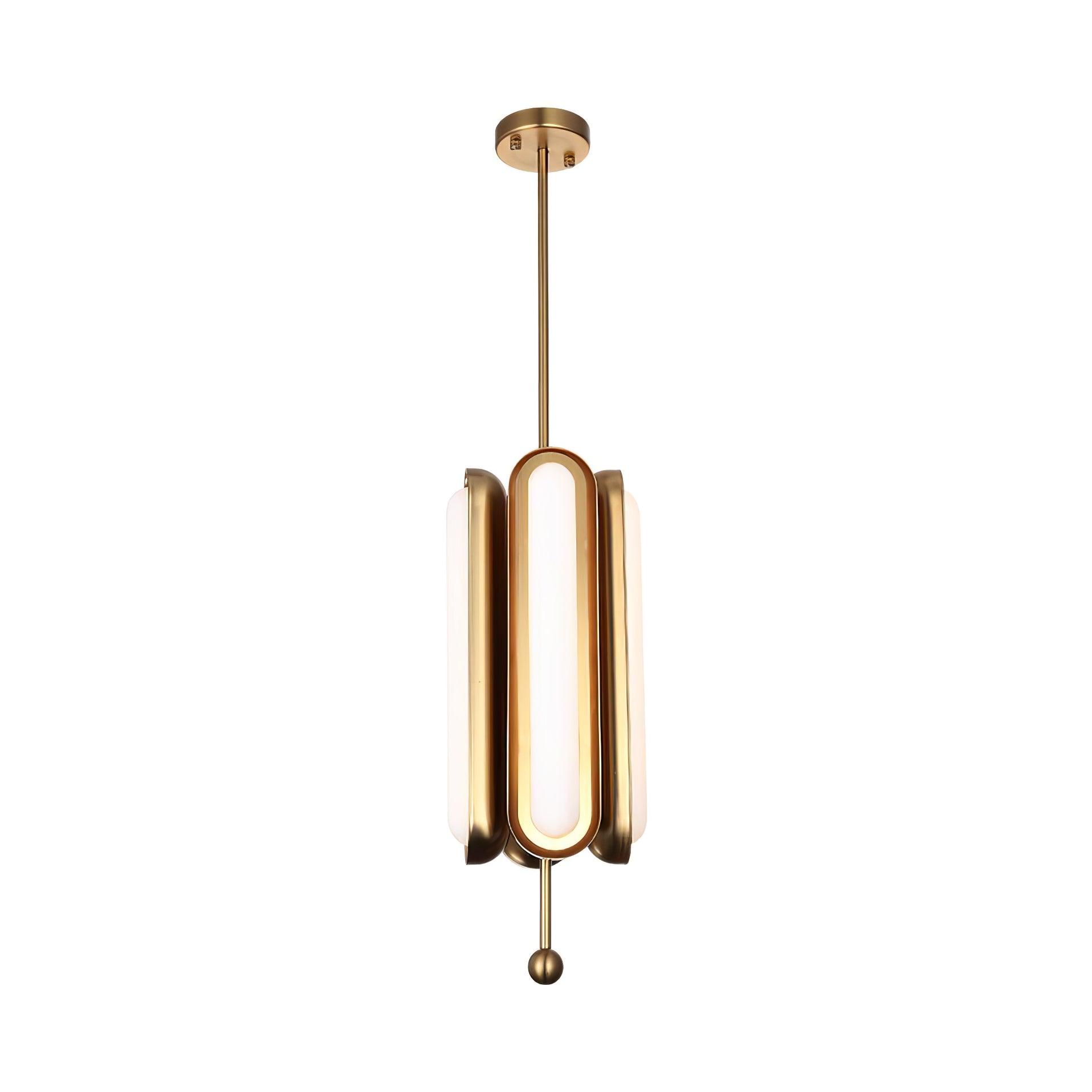 Modern Gold Glass Capsule LED Chandelier Pendant Light for Luxury Interiors