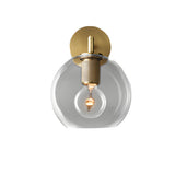 Modern Gold Glass Shade Wall Sconce LED Postmodern Minimalist Hardware Wall Lamp