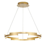 Modern Gold Interlocking Ring LED Chandelier Luxury Circular Pendant Lighting for Living Room