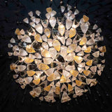 Modern Gold Leaf Chandelier Large Floating Leaves LED Ceiling Light Fixture