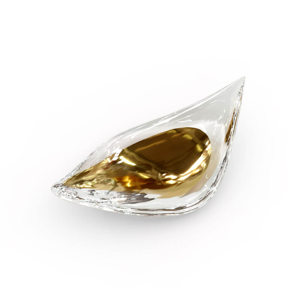 Modern Gold Leaf Chandelier Large Floating Leaves LED Ceiling Light Fixture