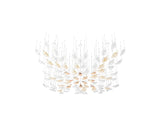 Modern Gold Leaf Chandelier Large Floating Leaves LED Ceiling Light Fixture