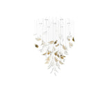 Modern Gold Leaf Chandelier Large Floating Leaves LED Ceiling Light Fixture