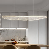 Modern Gold Leaf Feather LED Chandelier with 3 Step Color Dimming for Dining Room