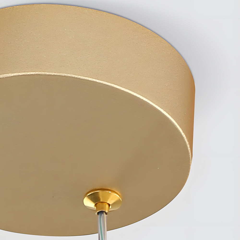 Modern Gold Leaf Feather LED Chandelier with 3 Step Color Dimming for Dining Room