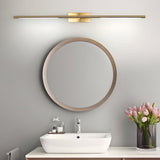 Modern Gold LED Bathroom Vanity Light Bar with Acrylic Shade in 23 and 39 Inch Options