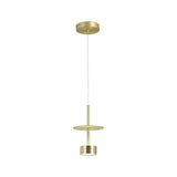 Modern Gold LED Pendant Light Industrial Metal Hanging Fixture for Kitchen Island