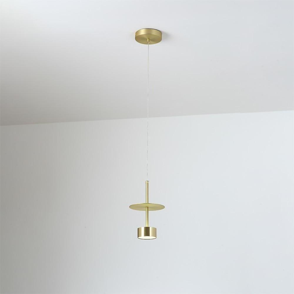 Modern Gold LED Pendant Light Industrial Metal Hanging Fixture for Kitchen Island