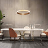 Modern Gold LED Ring Chandelier Minimalist Circular Pendant Light for Dining Room Kitchen