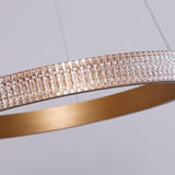 Modern Gold LED Ring Chandelier Minimalist Circular Pendant Light for Dining Room Kitchen