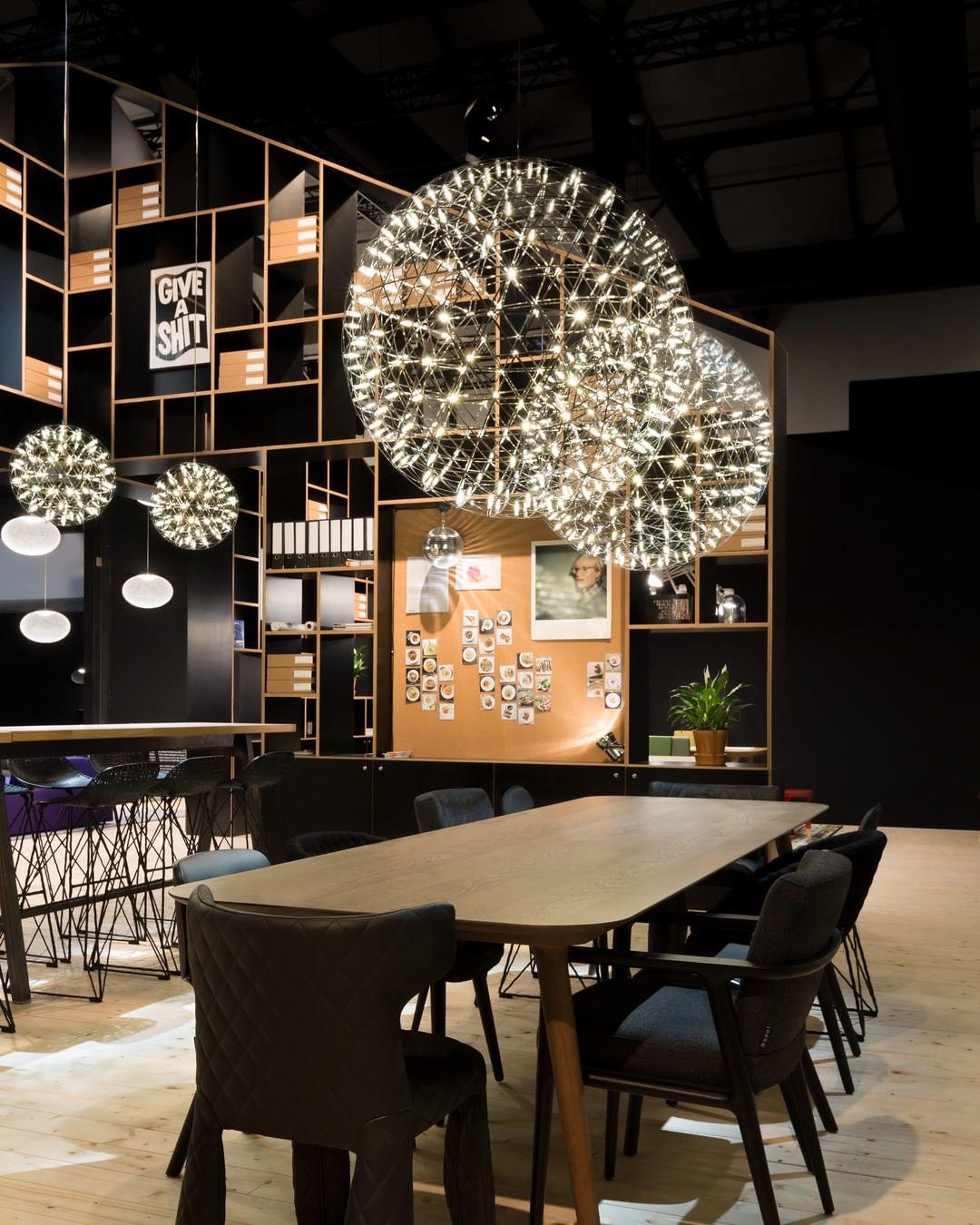 Modern Gold LED Spark Ball Pendant Light Spherical Fireworks Chandelier for Modern Interiors