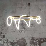 Modern Gold LED Strip Chandelier Adjustable DIY Metal Pendant Light for Living Room and Bedroom