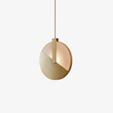 Modern Gold LED Sunset Pendant Light with Round Acrylic Shade for Living Room and Dining Areas