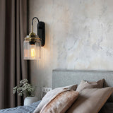 Modern Gold LED Wall Sconce with Wavy Glass Shade Elegant Round Funnel Indoor Lighting Fixture