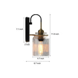Modern Gold LED Wall Sconce with Wavy Glass Shade Elegant Round Funnel Indoor Lighting Fixture