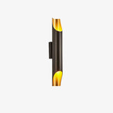 Modern Gold Minimalist Straight Wall Sconce Dual Light Fixture for Bedroom and Hallway