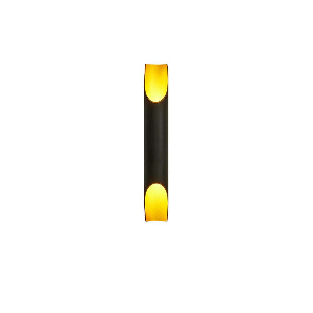 Modern Gold Minimalist Straight Wall Sconce Dual Light Fixture for Bedroom and Hallway