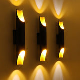 Modern Gold Minimalist Straight Wall Sconce Dual Light Fixture for Bedroom and Hallway