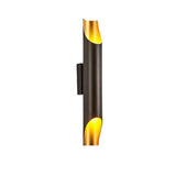 Modern Gold Minimalist Straight Wall Sconce Dual Light Fixture for Bedroom and Hallway
