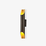 Modern Gold Minimalist Straight Wall Sconce Dual Light Fixture for Bedroom and Hallway