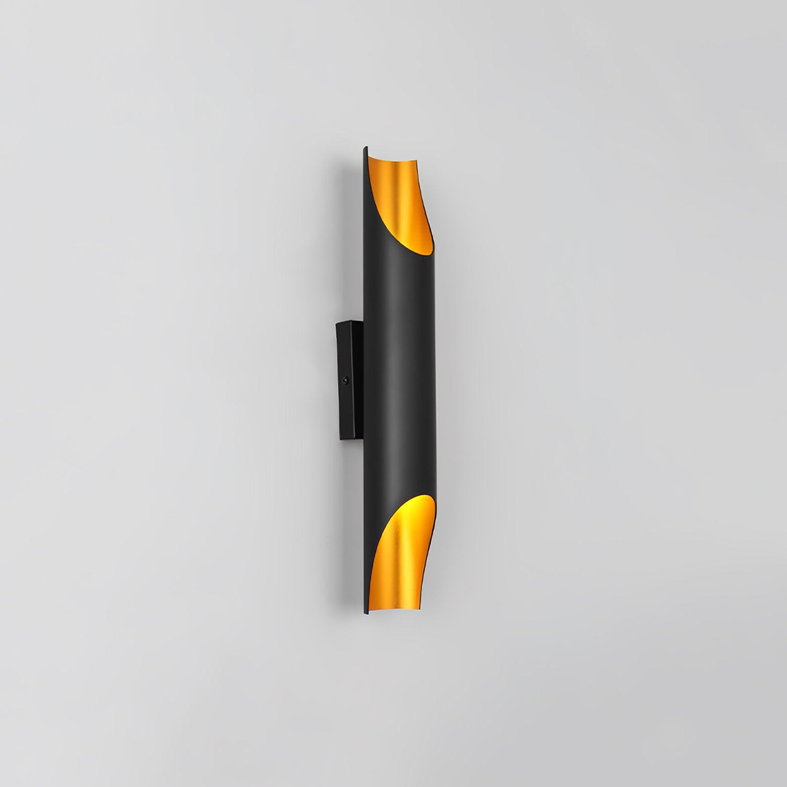 Modern Gold Minimalist Straight Wall Sconce Dual Light Fixture for Bedroom and Hallway