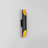 Modern Gold Minimalist Straight Wall Sconce Dual Light Fixture for Bedroom and Hallway