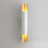 Modern Gold Minimalist Straight Wall Sconce Dual Light Fixture for Bedroom and Hallway