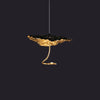 Modern Gold Moon Brass Aviary Constellation LED Chandelier with Metal Shards