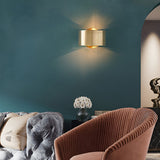 Modern Gold Nordic Circular Wall Sconce Up and Down Indoor Lighting Fixture for Living Room