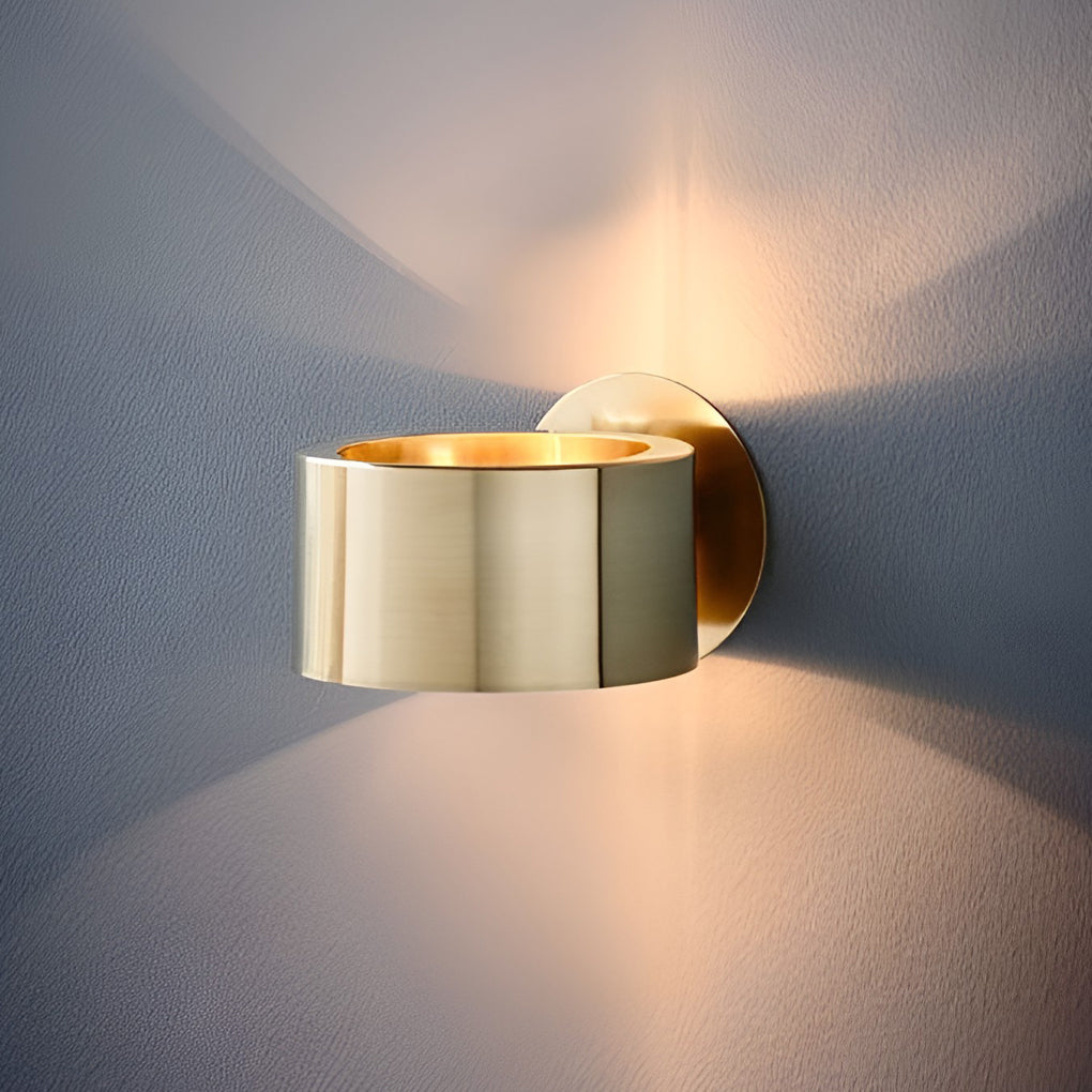 Modern Gold Nordic Circular Wall Sconce Up and Down Indoor Lighting Fixture for Living Room
