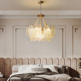 Modern Gold Pearl Glass Chandelier Luxury Globe Pendant Ceiling Light