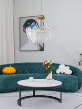 Modern Gold Pearl Glass Chandelier Luxury Globe Pendant Ceiling Light